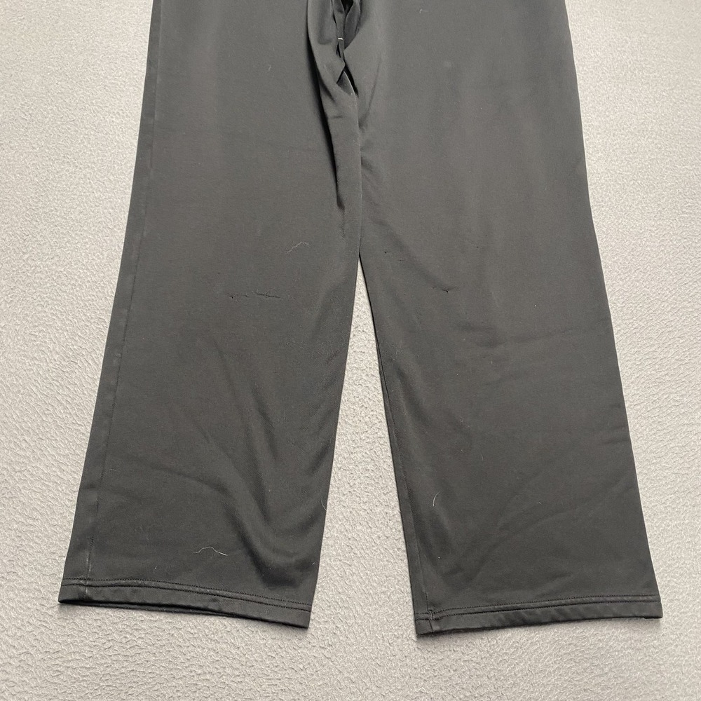 Adidas Pants Mens Large Black Athletic Track Straight Leg Zipper Pockets Logo - Picture 10 of 14
